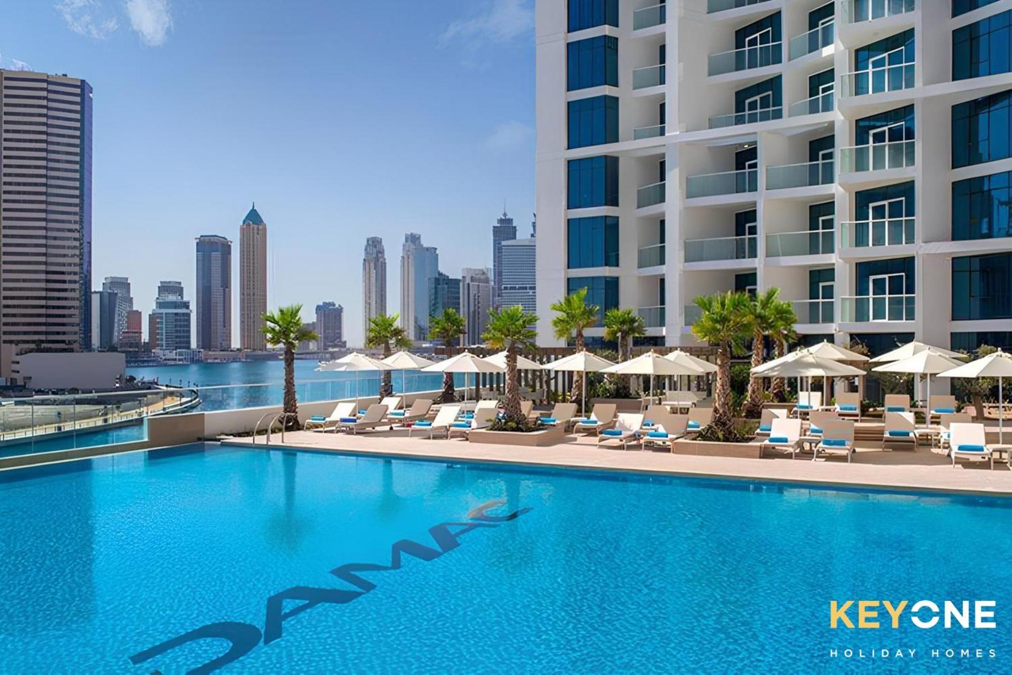 Sleek Studio In Prive With Stunning Canal View Dubaj Exteriér fotografie